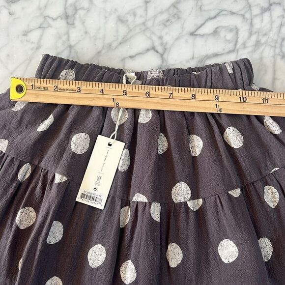 NWT Rylee and Cru Girls Maxi Skirt Polka Dot Sz 6/7 Linen Blend - Picture 7 of 8